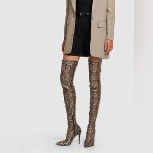 STELLA MCCARTNEY - 100mm Stella Iconic Python Print Boots Size 39